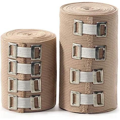 Premium Elastic Bandage Wrap 2 Pack 4 Extra Clips Xl Durable
