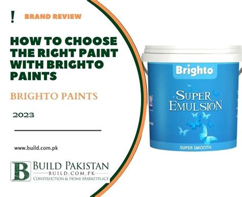 How To Choose The Right Paint With Brighto Paints Pk