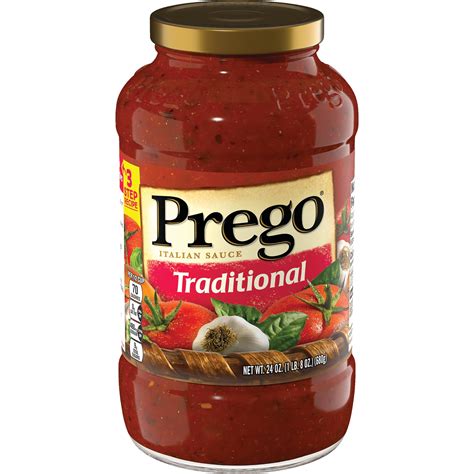 Prego Pasta Sauce Traditional Italian Tomato Sauce 24 Ounce Jar
