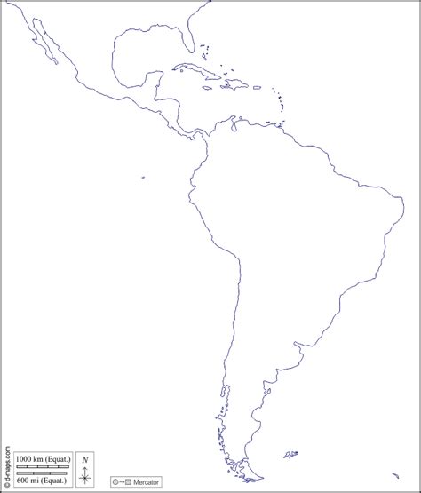 Latin America Free Map Free Blank Map Free Outline Map Free Base Map