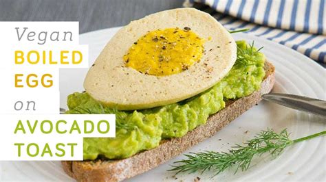 Vegan Boiled Egg On Avocado Toast Made From All Natural Ingredients