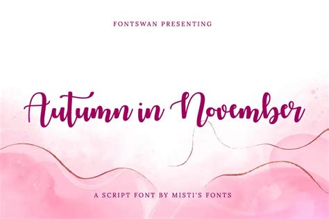Autumn In November Font Free Download Fontswan