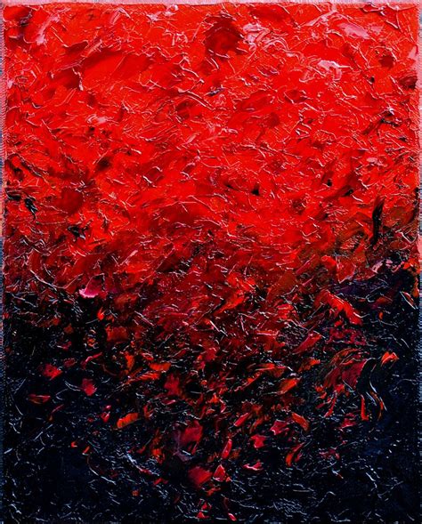 Original Red To Black Abstract Painting 8 X 10 Canvas Art Modern Art
