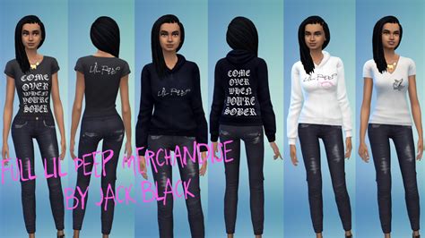 Sims 4 Custom Content By Jack Black — Full Lil Peep Merchandise Iam