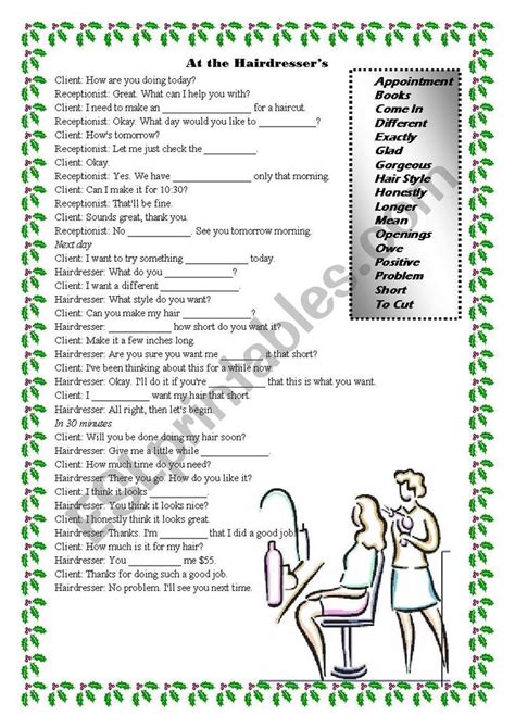 By matching the words and pictures, you can make. beauty salon worksheet | Beauty salon, Hairdresser salon, Cosmetology student