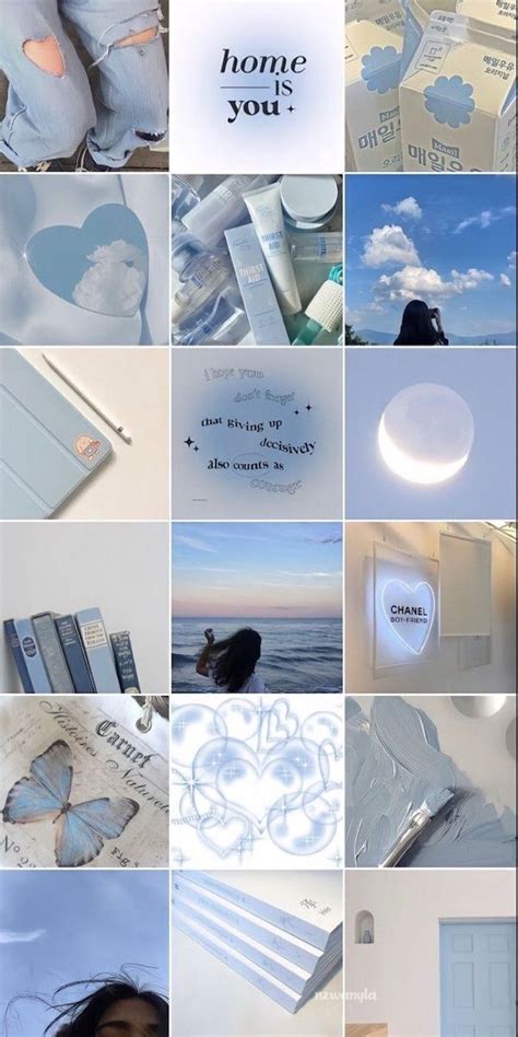 Blue Mood Board Estetika Biru Inspirasi Desain Web Ide Foto Instagram
