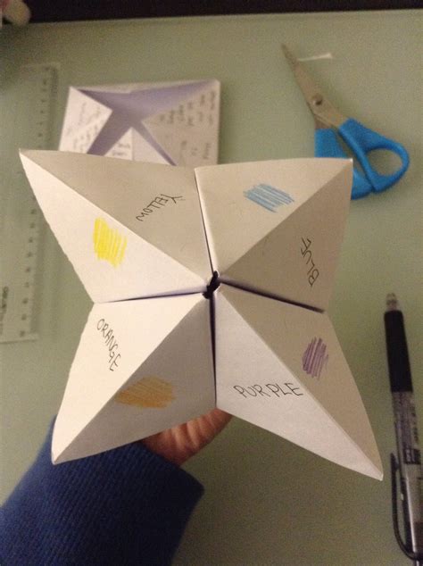 To make a fortune teller/cootie catcher/chatterbox, you must use a piece of paper that is in the shape of a square. Origami Fortune Teller : 8 Steps - Instructables