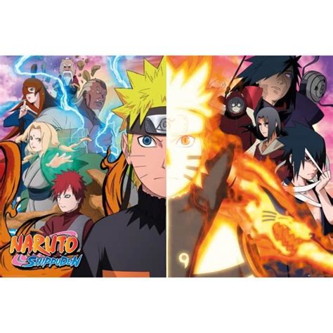 Poster Naruto Naruto Shippuden Split 61 X 91 Cm Achat Vente