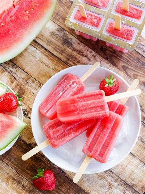 Strawberry Watermelon Popsicles Home And Plate Recipe Healthy