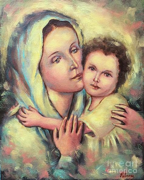 Mary And Jesus Painting By Rebecca Mike Fine Art America