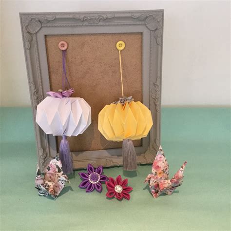 Origami Decorated With Flowers And Tassels Origami Tassels Flowers