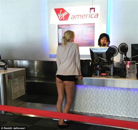 Virgin America Passenger Goes Viral After Arriving At Airport Check In Her Underwear Daily