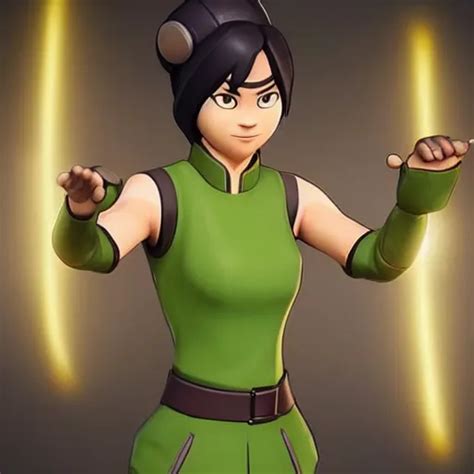 Toph Beifong In Fortnite Closing Her Eyes Character Stable Diffusion