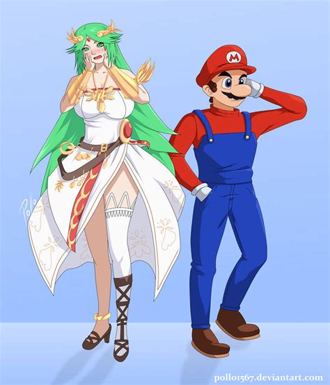 Mario And Palutena Commission By Pollo1567 On Deviantart