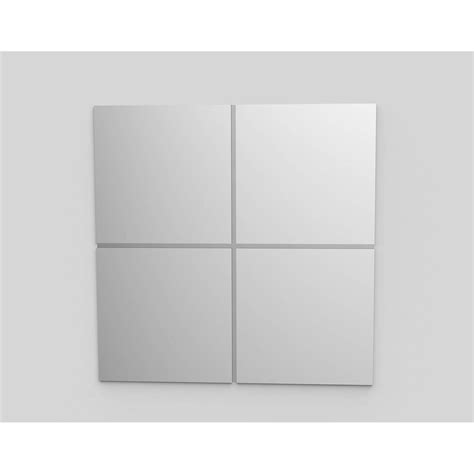 Pack Of 4 Mirror Tiles 30x30cm Homebase