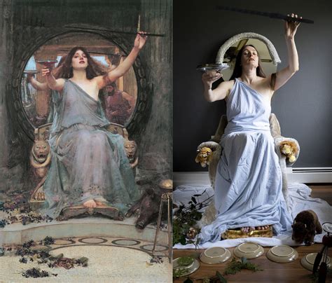 Famous Painting Recreation Circe Offering The Cup To Ulysses By John William Waterhouse R