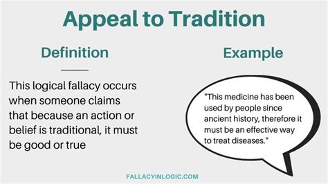 The Appeal To Tradition Fallacy Logical Fallacies Persuasive Writing