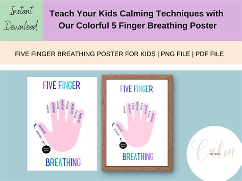 5 Finger Breathing Mindfulness Breathing For Kids Breathing Card