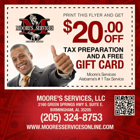 You might think your small business tax preparation cost is adding insult to injury if you're anticipating a big tax bill. MOORE'S SERVICES: Filing 2009 Return, ALABAMA'S#1 TAX SERVICE