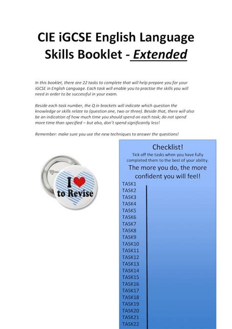 PDF CIE IGCSE English Language Skills Booklet Extended IGCSE English Language Skills Booklet
