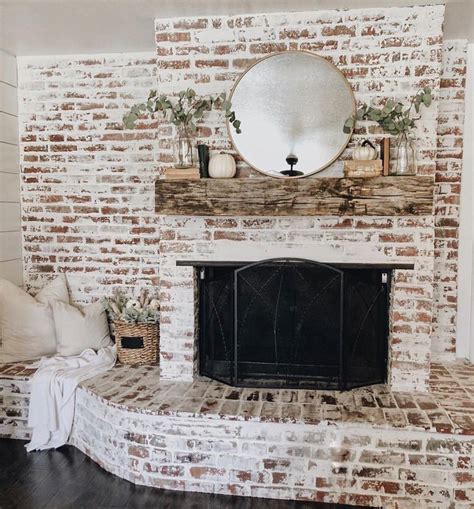 Beautiful Limewash Brick Fireplace Its Cozy Yet Trendy