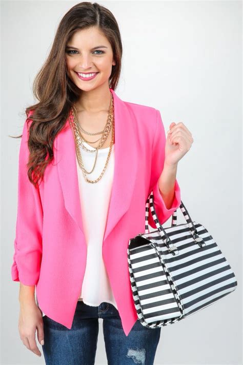 Pink Blazer Fashion Pink Blazer Spring Summer Fashion