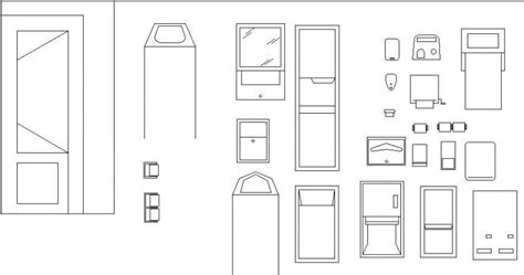 Miscellaneous Hotel Wooden Furniture Cad Blocks Details Dwg File