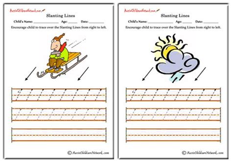 Slanting Lines Worksheets Right To Left Aussie Childcare Network