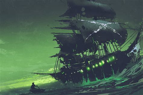 Save big with our discount prices Flying Dutchman Ghost Pirate Ship In The Sea With ...