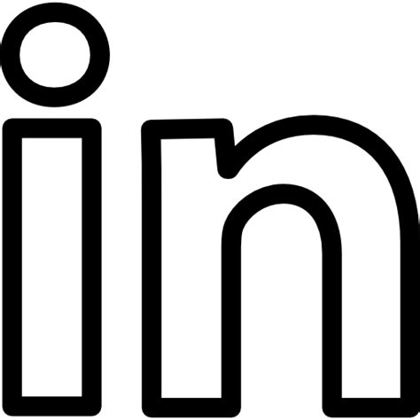 Icono Linkedin Social Contorno Logotipo En Graphicsbay Social