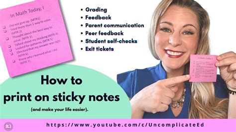 How To Print On Sticky Notes Youtube