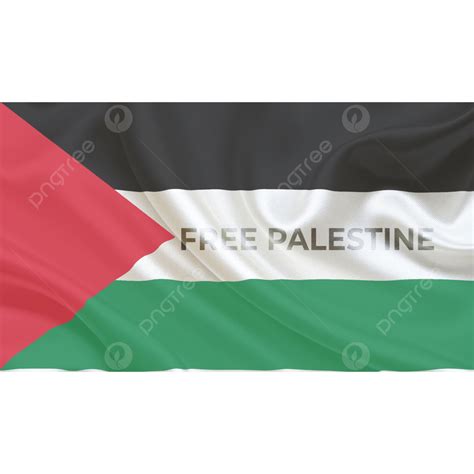 Palestine Flag White Transparent Realistic Flag Of Palestine Free