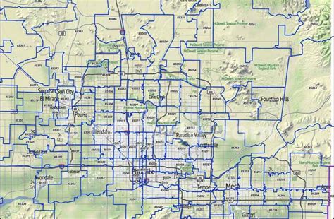 Maricopa County Phoenix Az Zip Code Map Map Of World