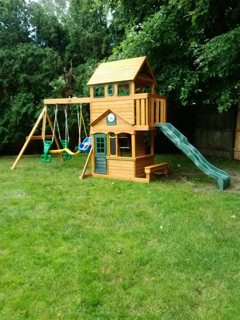 Backyard discovery is the number one manufacturer of wooden swing sets in the us, and we're proud of it! Big Backyard Raspberry Playset from Toys R Us installed in ...