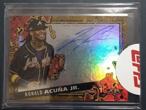 2021 Topps Fire Ronald Acuna Jr Scorching Signatures Auto 10 直書き レデンプ