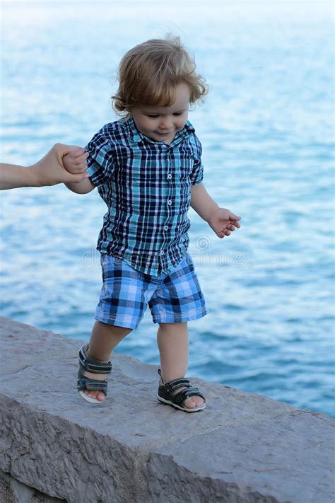 Boy Walking Near Sea Stock Image Image Of Beauty Active 68674961