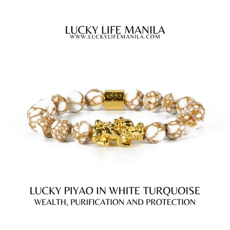 Lucky Piyao In White Turquoise Bracelet Lucky Life Manila Charms And