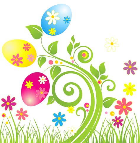 Easter Bunny Flower Easter Egg Clip Art Transparent Floral Cliparts