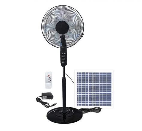 16 Inch 12v Dc Solar Fan Solar Powered Ac Dc Rechargeable Fan With
