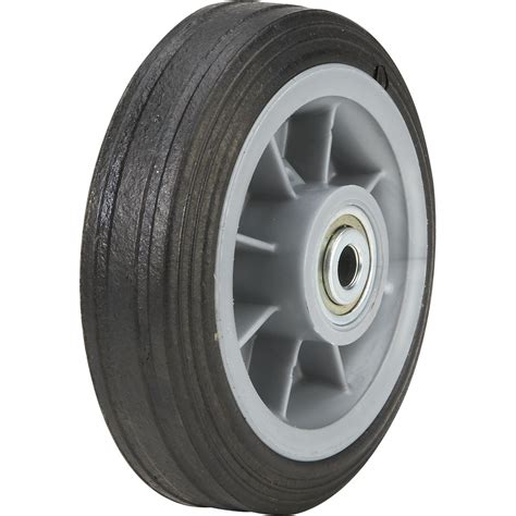 Martin Flat Free Solid Rubber Tire and Poly Wheel — 6 x 2.00 Tire