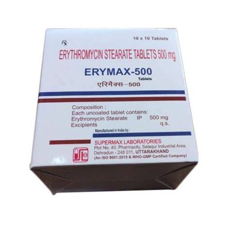 Erythromycin Stearate Tablets 500 Mg At Best Price In Indore