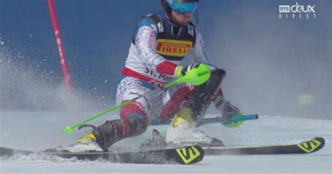Mondiaux De St Moritz Slalom 1re Manche Luca Aerni Sui Se Qualifie