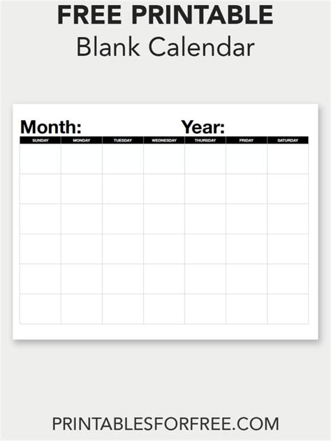 Fill In Blank Calendar Calendar For Planning