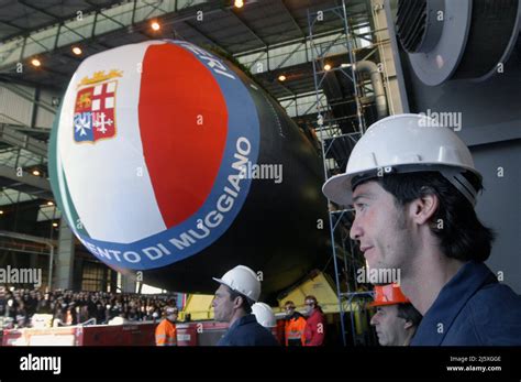 Launch Of The Scirè Submarine For The Italian Navy At The Fincantieri