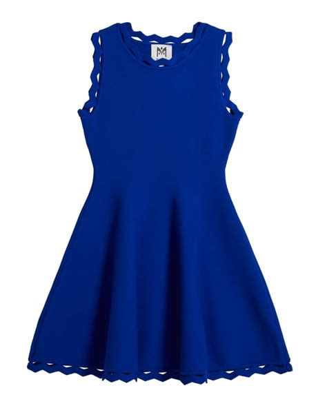 Milly Minis Girls Zigzag Trim Flare Dress Size 7 16 Neiman Marcus