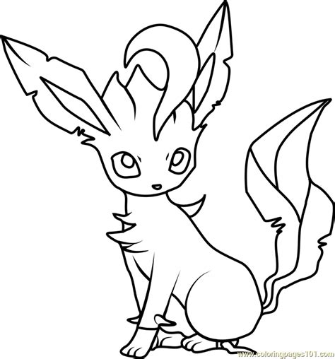 Leafeon Pokemon Coloring Page Free Pokémon Coloring Pages