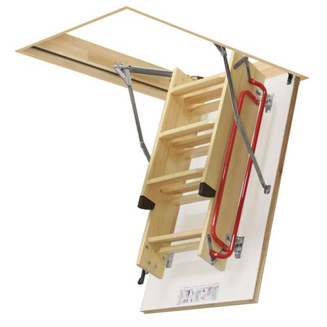 3 Section Timber Folding Loft Ladder Piston Assisted