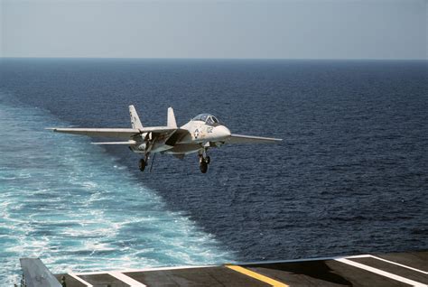 A Fighter Squadron 101 Vf 101 F 14a Tomcat Aircraft Prepares To Land