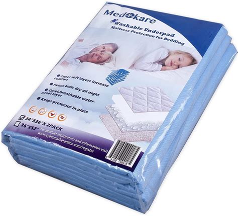Medokare Bed Pads For Seniors Adults And Kids 3 Pack 36in X 52in