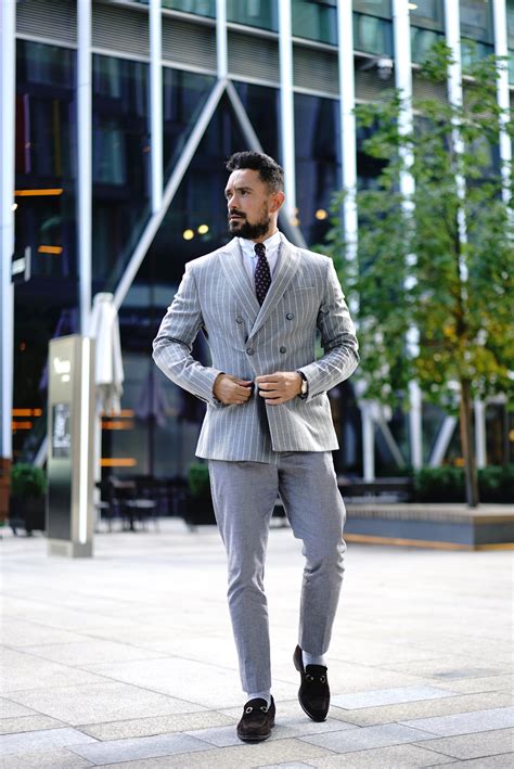 How To Wear A Pinstripe Grey Suit 5 Ways Men S Style And Fashion Lookbook — Men S Style Blog